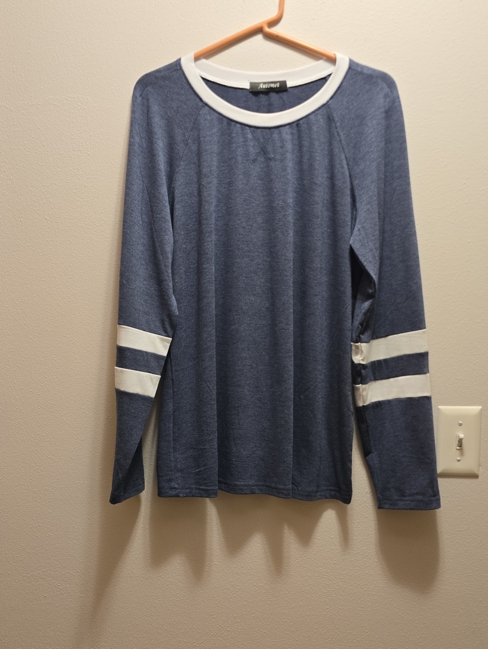 Automet Navy Crewneck Tee with White Trim